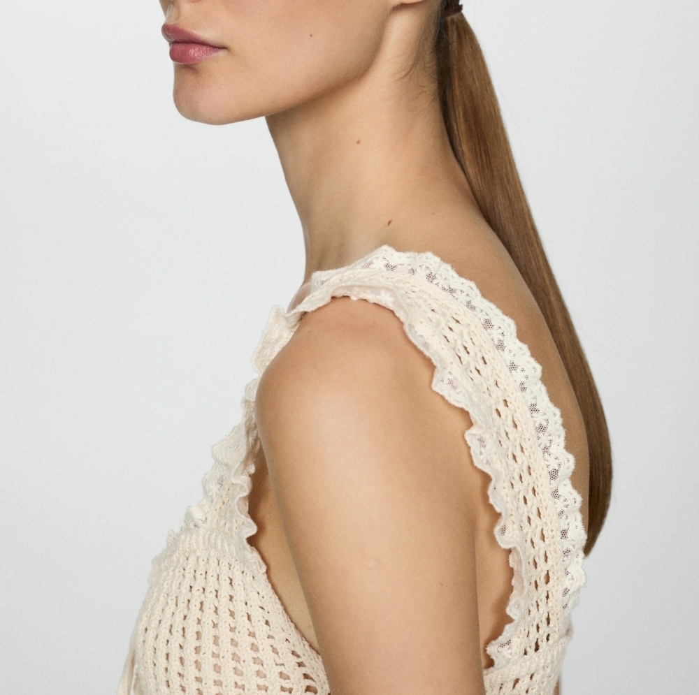 Mango Openwork top with lace detail - Picture 5 of 7